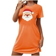 thumbnail image 2 of Elvqul Christmas Pajamas for Women Santa Nightgowns Plus Size Cute Button up Womens Pajamas, 2 of 3