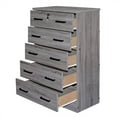 thumbnail image 2 of Better Home WC5-GRY Cindy Commode 5 Tiroirs en Bois avec Serrure, Gris, 2 of 14