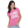 thumbnail image 3 of Llama Squad Save The Drama Alpaca BFF Womens Fitted Plus Size Graphic Tee Brisco Brands 2X, 3 of 5