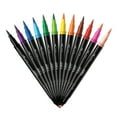 thumbnail image 2 of BIC Intensity 2-in-1 Dual Tip Felt Pens, Fine Tip and Flexible Brush, Assorted Colors, 12 Count, 2 of 8