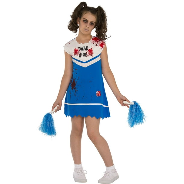 Not So Cheery Girls Zombie Ghost Cheerleader Halloween Costume M Walmart Com Walmart Com