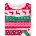 thumbnail image 3 of Holiday Time Girls Tight Fit Christmas Pajamas Set, 2-Piece, Sizes 4-10, 3 of 3