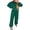 Green, variant on Women Top Pants Suit, 2 Pcs/Set, Round Neck, Long Sleeves, Rhinestone Decor, Sweatshirt, Elastic, Waist, Wide Leg, Trousers, Daily, Wear, Sport, Outfit, Fall, Spring, Tracksuit