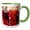 Green/White, variant on 3drose, Usa, New Mexico, Sant Fe, Red Chili Peppers on String. Santa Fe, 11oz Two-tone Red Mug