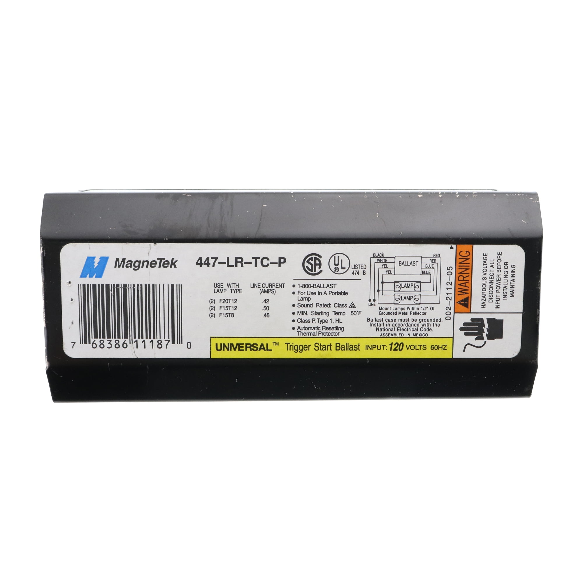 Advance 447LRTCP Fluorescent Ballast, 2Lamp, T12 F20T12