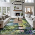thumbnail image 4 of Spring Daisy Flowers Area Rug 5x8 Washable Rug Non Slip Green Tree Leaves Forest Natural Scenery Large Area Rug Soft Stainresistant Indoor Floor Carpet for Living Room Bedroom Home Office Dining Room, 4 of 8