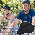 thumbnail image 4 of Funda de sillín para hombre y mujer - 28 x 26 cm - Suave y cómoda - Transpirable - Funda de sillín de bicicleta grande para bicicleta de montaña, bicicleta de carretera, bicicleta estática, 4 of 5