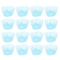 thumbnail image 1 of 60pcs Cupcake Wrappers Cake Wrappers Hollow out Pattern High Temperature Resistance for Cake (Sky Blue), 1 of 8