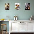 thumbnail image 2 of ZHONGYUTONG Funny Animal Canvas Wall Art 3 Pieces Cute Cow Cooking Food Poster Prints Artwork for Restaurant Kitchen Dining Room Decor Framed (11.00" x 14.00" x 3PCS), 2 of 6