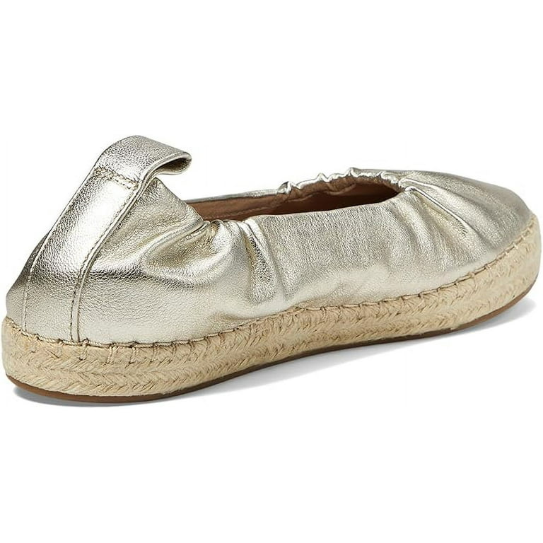 Cole Haan Cloudfeel Seaboard Soft Gold Leather Espadrilles Ballet