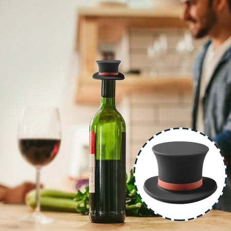 

MRULIC Kitchen supplies Magic Cap Bottle Stopper Silicone Leak-proof Lid Sealing Wine Bottle Cap + Black