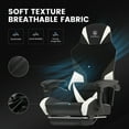 thumbnail image 6 of GTRACING LUFT-400 Mesh & Faux Leather Office Gaming Chair with Footrest, White, 6 of 13