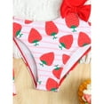 thumbnail image 4 of MEZZALL Girls Swimwear 2 Piece Set Swimsuit With Cover Up Strawberry Print Sleeves Beach Pool Outfit For Toddler Kids Age 3 7 Summer Cute Baby Wear, 4 of 6