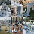 thumbnail image 6 of 12 Pack Dusty Blue Cheesecloth Table Runner 10FT Boho Gauze Fabric Table Runner 35 x 120 Inch Rustic Sheer Runner for Summer Wedding Decor Party Boho Table Decoration（Dusty Blue）, 6 of 7