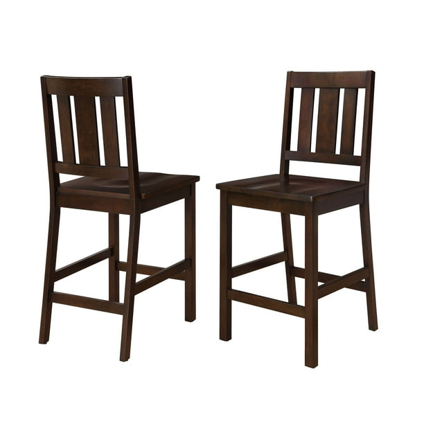 Better Homes & Gardens Bankston Counter Height Stool, Set of 2, Mocha
