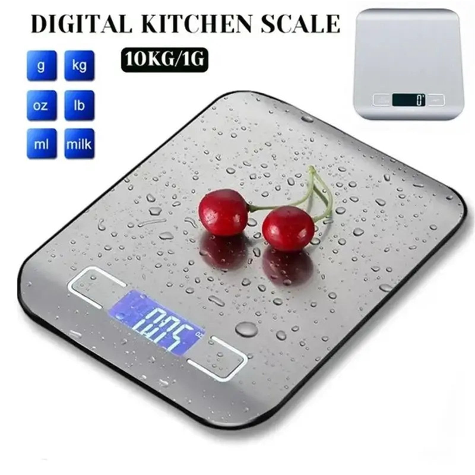 Mini Kitchen Scales 10KG 1G Stainless Steel Weighing for Food Diet Postal Balance Measuring LCD Precision Electronic