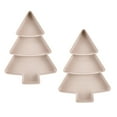 thumbnail image 2 of CIMAXIC christmas 2Pcs Multifunction Christmas Tree Shape Fruit Plates Plastic Candy Snack Trays,10.24"X7.28"X1.18", 2 of 5