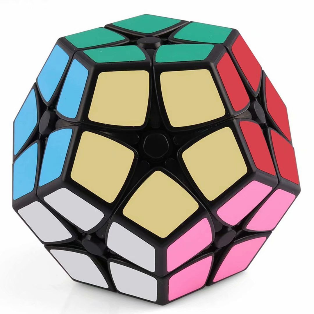Megaminx 3x3 Speed Cube Carbon Fibre Magic Cube Dodecahedron Puzzle Twist Travel 