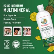 MaryRuth's Family Formulated Liquid Multimineral Supplement for Immune, Hair, Skin, Bone Support, No Melatonin, Pineapple Dream, Ages 1+, 32 fl oz