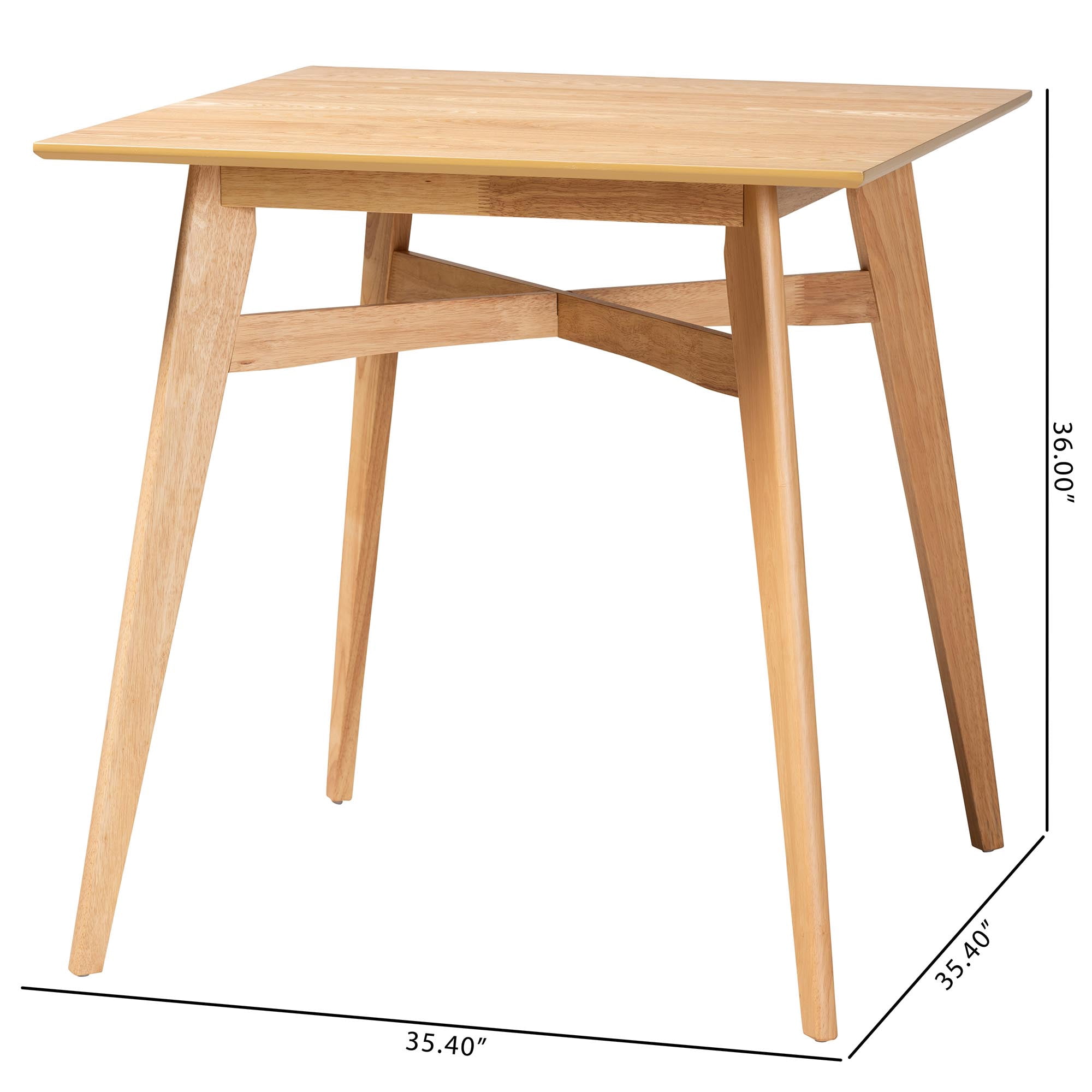 Baxton Studio Leena Pub Table, Natural Oak
