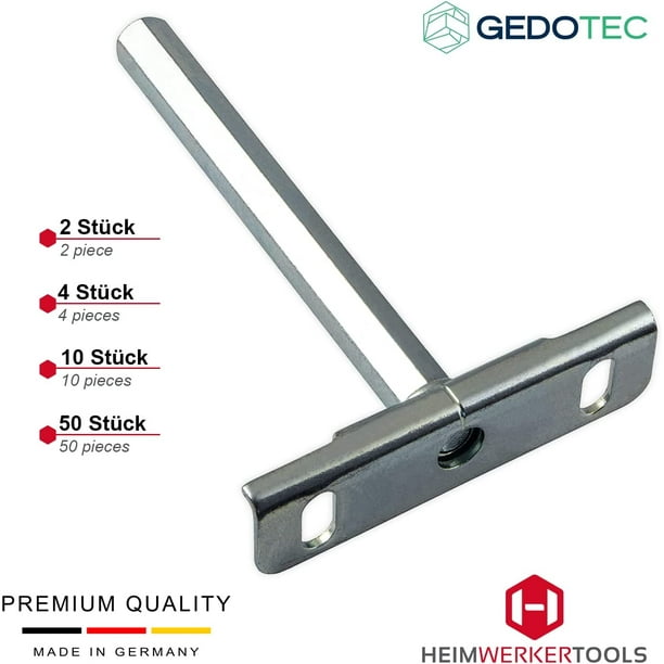 Soporte de pared discreto - Modelo Clever - Estantes de fijación para almacenamiento 10 x 100 - Montaje con tornillos - Acero galvanizado con revestimiento de zinc - 2 piezas