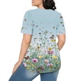 thumbnail image 4 of Womens Tops Dressy Casual Short Sleeve Loose Plus Size Blouses for Women 3X Tshirts Shirts Graphic Funny Sayings, 4 of 7
