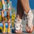 thumbnail image 3 of NGTEVOOS Womens Shoe Flat Bohemian Tassel Sandals Roman Beach Shoes Boots, 3 of 6