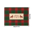 thumbnail image 3 of Ireezec Linen Christmas Placemats Set of 6 Heat Resistant Table Mats Holiday Dining Decor Washable Kitchen Mats for Christmas Party Thanksgiving Dinner, 3 of 6
