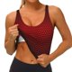 thumbnail image 3 of Balery Red Geometric Sujetadores deportivos con espalda cruzada para mujer, acolchados, sin costuras, de alto impacto, ideales para yoga, gimnasio, entrenamiento y fitness.-XX-Large, 3 of 8