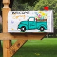 thumbnail image 6 of Welcome Spring Blue Truck Flower Bloom Decoration Mailbox Cover with Magnetic Strip Spring Summer Mailbox Wraps Post Letter Box Cover Standard Size 21" X 18" for Garden Outdoor Yard Decor, 6 of 6