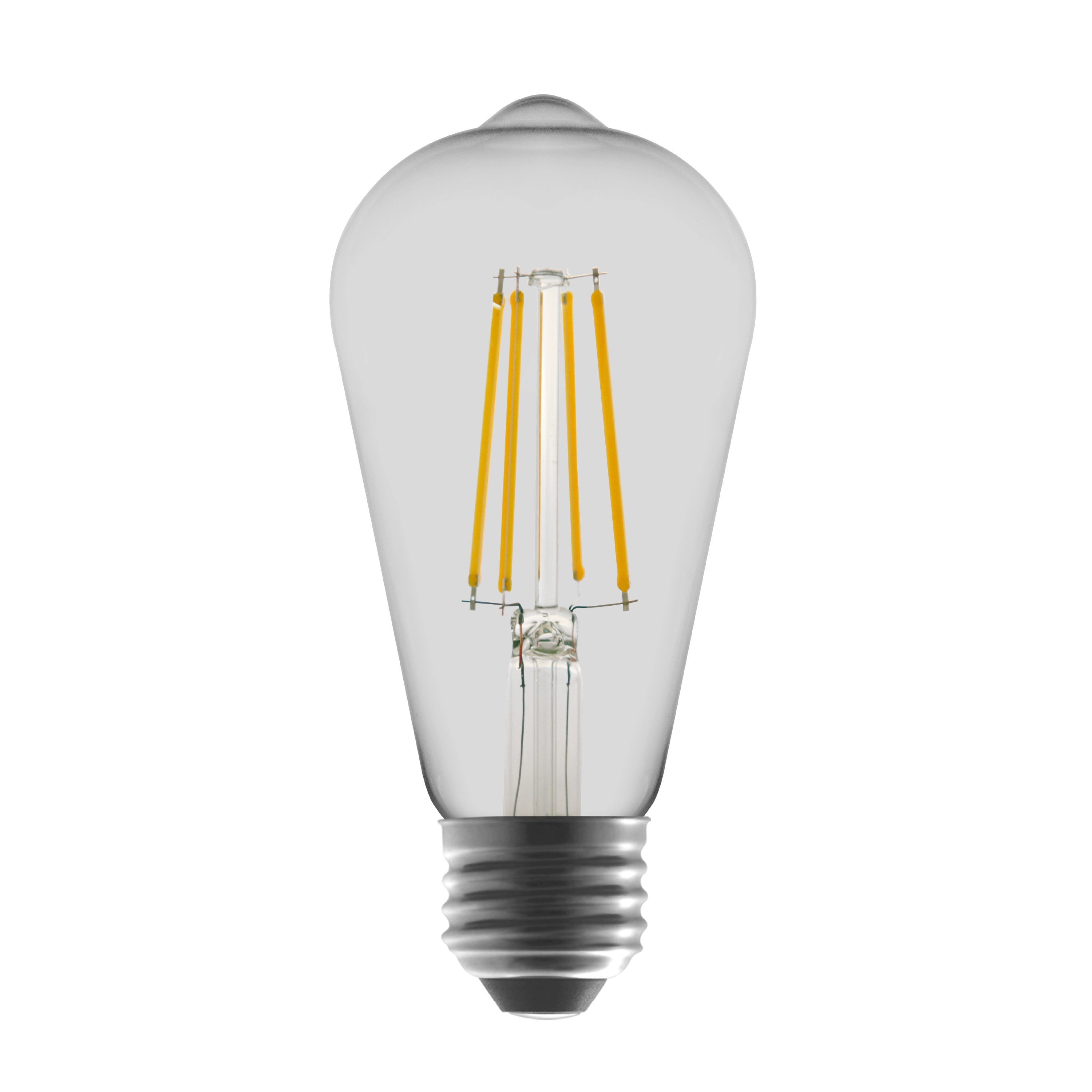 Better Homes & Gardens ST19 Vintage LED Light Bulb, 60 Watts Equivalent, Dim, E26, Soft White - 4 Pk