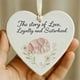 thumbnail image 1 of Adorno de amistad en forma de corazón de cristal marino de cerámica | Decoración de recuerdo para amigas leales | Regalo colgante para hermanas o lazos de amistad para toda la vida, 1 of 2