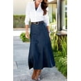thumbnail image 2 of CAILDANL Women's Western Style Front Slit Design Wash Jean Long Denim Maxi Skirt, 2 of 2