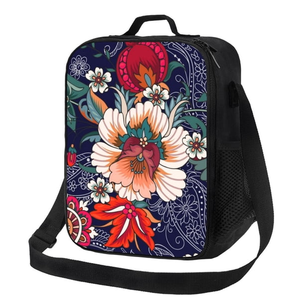 Balery Paisley2 Caja de Almuerzo y Bolsa de Almuerzo para Hombres y Mujeres, Bolsa de Almuerzo Reutilizable con Gran Capacidad, Bolsa de Almuerzo Aislada