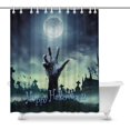 thumbnail image 1 of MKHERT Halloween Theme Zombie Hand Rising Out of a Grave Waterproof Fabric Shower Curtain Set for Bathroom 60x72 inch, 1 of 1