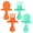 Mint/Orange, variant on Grabease Baby Feeding Utensils Set - Infant and Baby Fork and Weaning Spoon for Ages 1-11 Months, BPAs and Phthalate-Free Cutlery, 2 Sets, Blush and Lavender