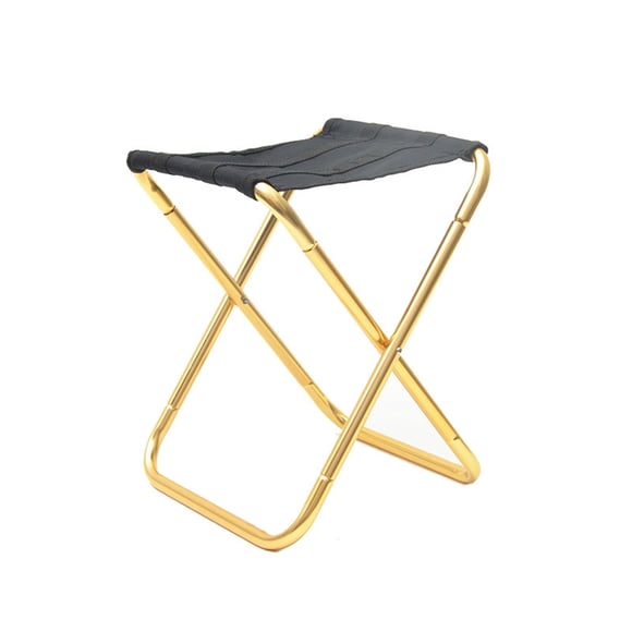 Soidarity Taburete plegable de tela Oxford, silla antioxidante, para exteriores, jardín, Camping, pintura, asiento relajante con bolsa de carpas Oro