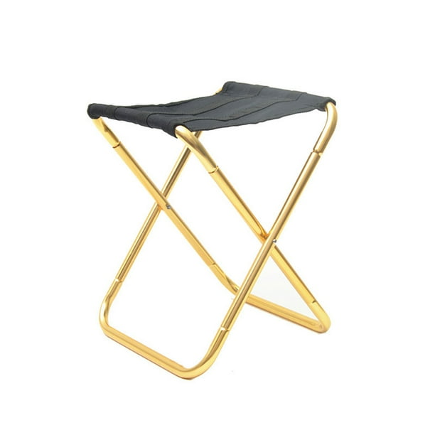 Eigraketly Taburete plegable para exterior, patio trasero, jardín, Camping, pesca, montañismo, pintura, asiento de Picnic con bolsa de almacenamiento carpas Oro Eigraketly OD022075-04