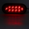 thumbnail image 4 of Lado 2 Uds 10LED Luz De Posición Lateral 6 Pulgadas Rojo Ovalado Impermeable Luz Trasera De Camión Montada, 4 of 8
