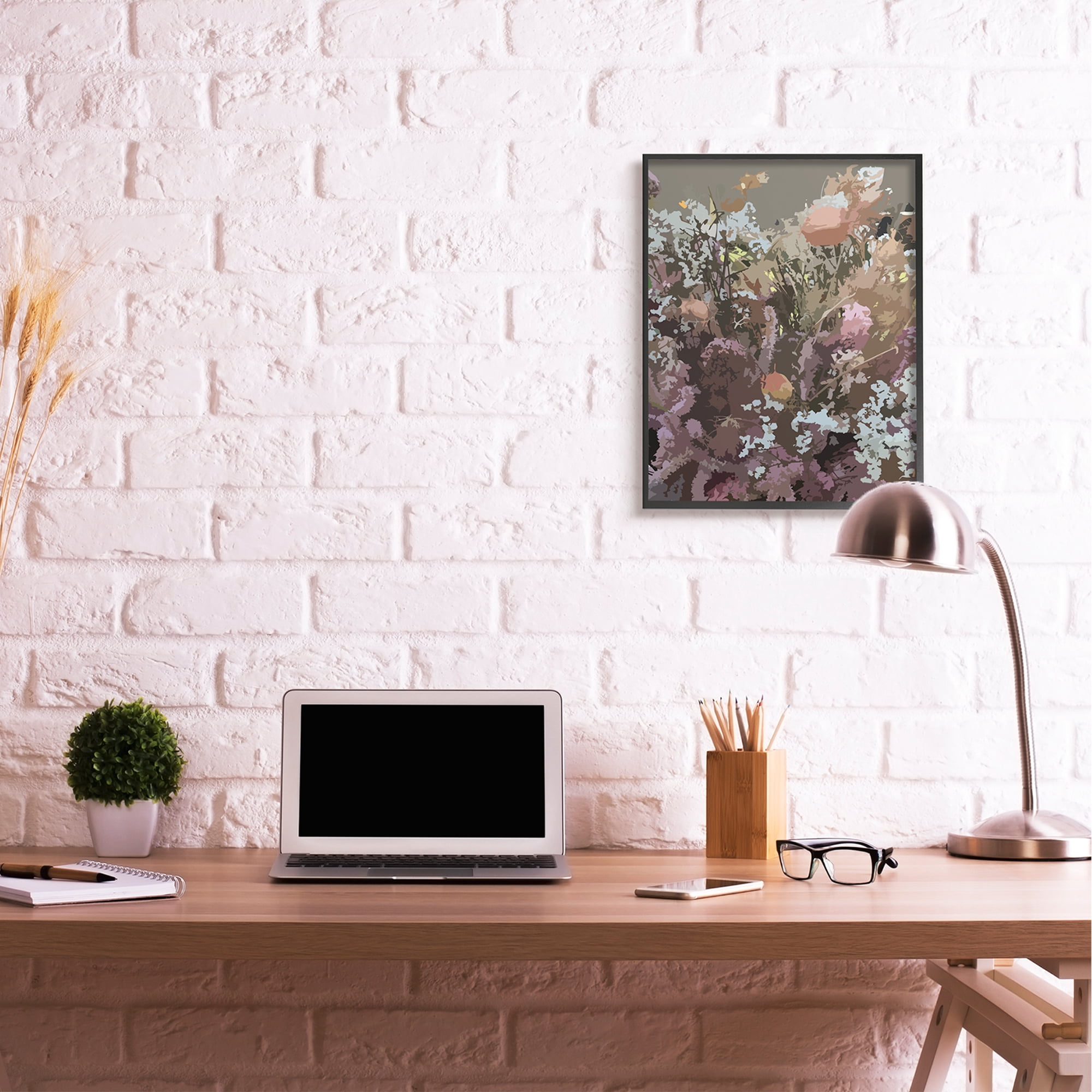 Stupell Industries Soft Line Dried Flowers Tuscan Inspired Florals,24 x 30,Designed by Hannah Heemsbergen
