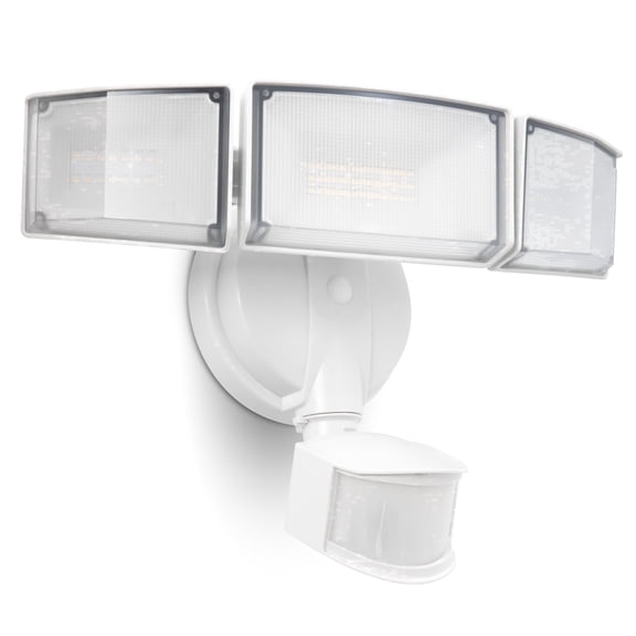 UME Flood Llights Outdoor Motion Sensor, 4500LM Waterproof Wired Security Light, Dusk to Dawn for Garage, Yard, Porch (White)