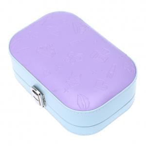 Travel Jewelry Case - Fancyleo Small Jewelry Box Portable Travel Case Organizer for Rings Necklaces, Gift for Girls & Women, With Mirror