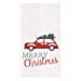 thumbnail image 3 of Red Holiday Car Hauling Tree Flour Sack Christmas Kitchen Dish Towel, 3 of 3