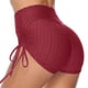 thumbnail image 1 of Gibobby Leggings cortos yoga mujer Pantalones cortos de yoga de talle para mujer Deportes Ruched Butt Lifting Workout Running Hot Leggings(Rojo,M), 1 of 3