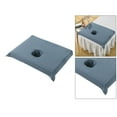 thumbnail image 6 of Half Massage Table Sheet Breathable Cosmetic Beauty Hole Towel 19.68x27.55inch - Navy Blue, 6 of 7