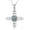 03-Bear Claw Cross, variant on Turquoise Cross Necklace 925 Sterling Silver Witch Knot Necklaces Horseshoe Cross Jewelry Religious Gifts for Men Women