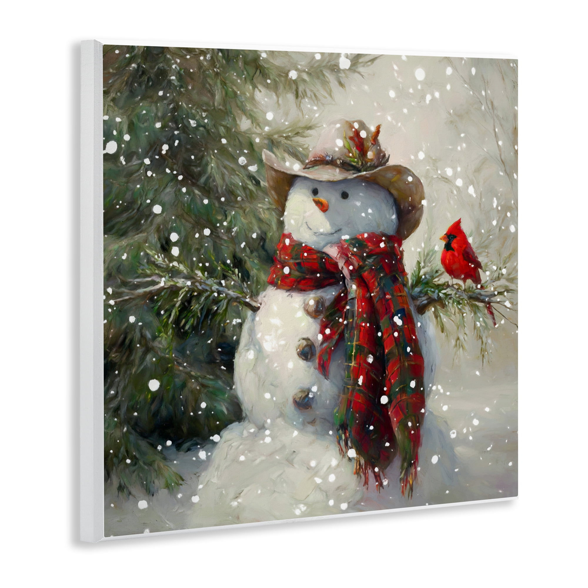 Stupell Industries Cowboy Snowman & Cardinal Wall Plaque Art, design by Tina LeCour