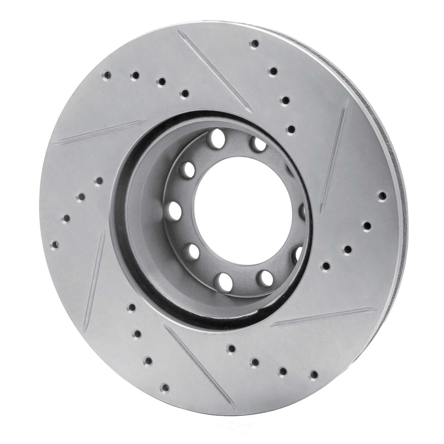 Dynamic Friction Company 631-63010L DFC Brake Rotor - Drilled And Slotted - Silver