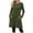 Army Green, variant on Winter Dresses for Women Solid Color Round Neck Side Decorative Buckle With Pockets Long Sleeve Skirt