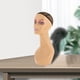 thumbnail image 5 of Cabeza de maniquí de pelo Pelo de fibra sintética con cabeza de modelo de cabeza de exhibición de sombrero Marrón Zulema Cabeza de maniquí femenino, 5 of 8